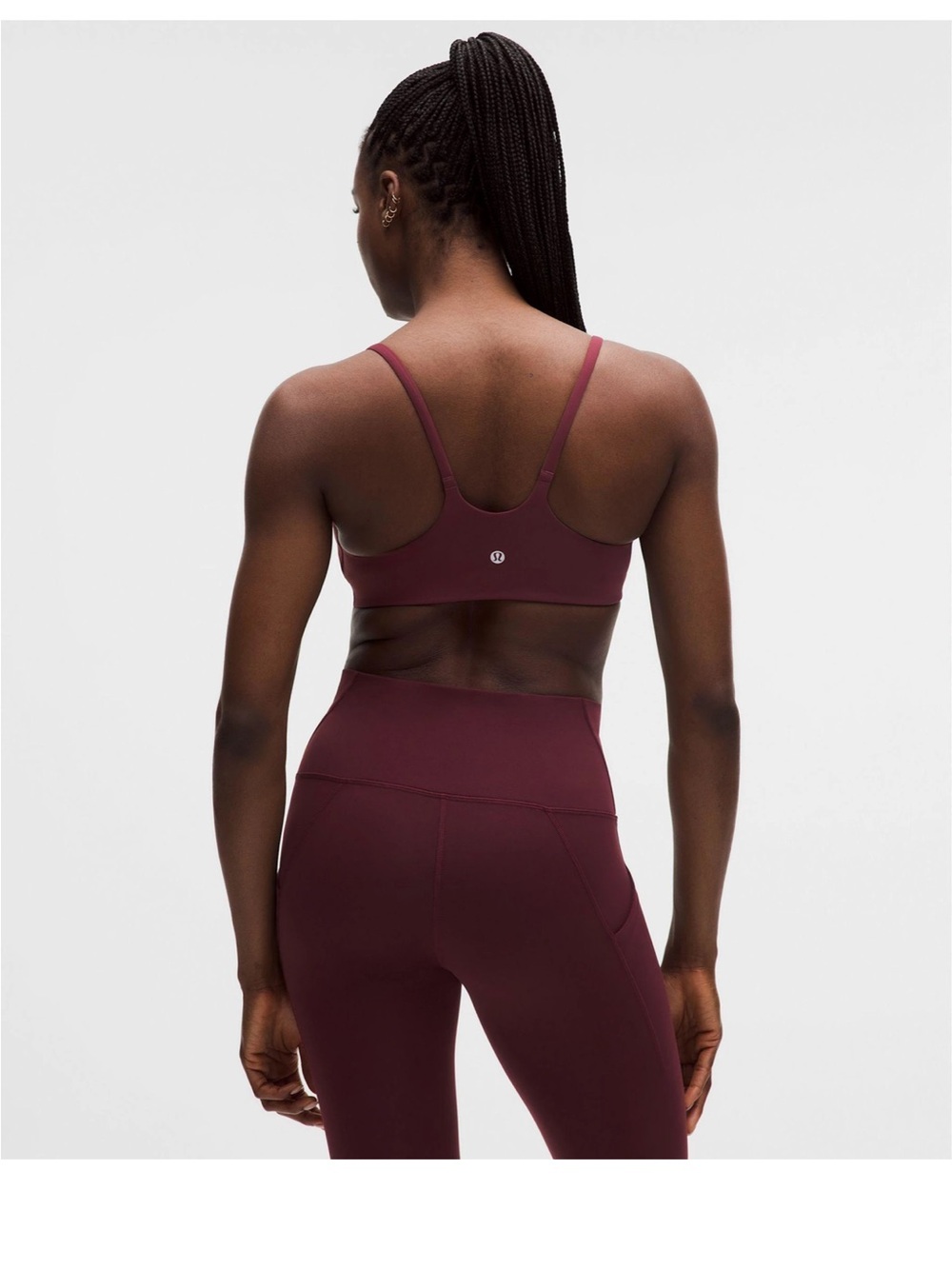 lululemon🍋Wunder Train Strappy Racer Bra A/B-Burgundy Bay Size 12 NWT